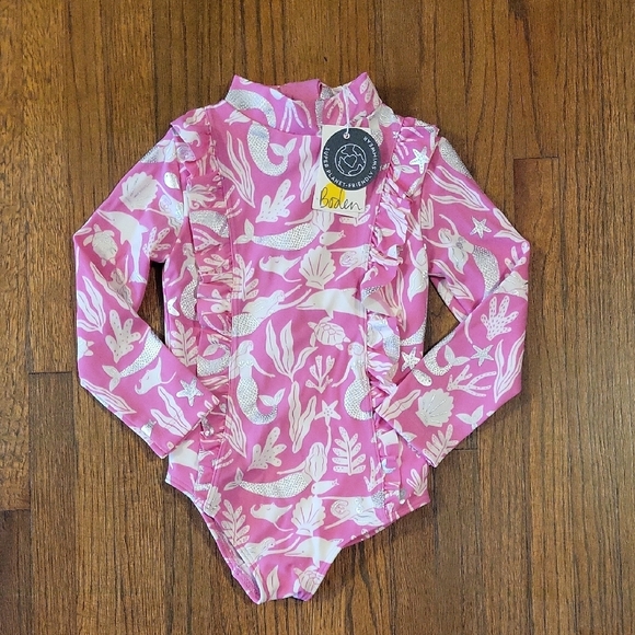 Boden Other - Boden Rashguard with Metallic Mermaids And Accents Swirls